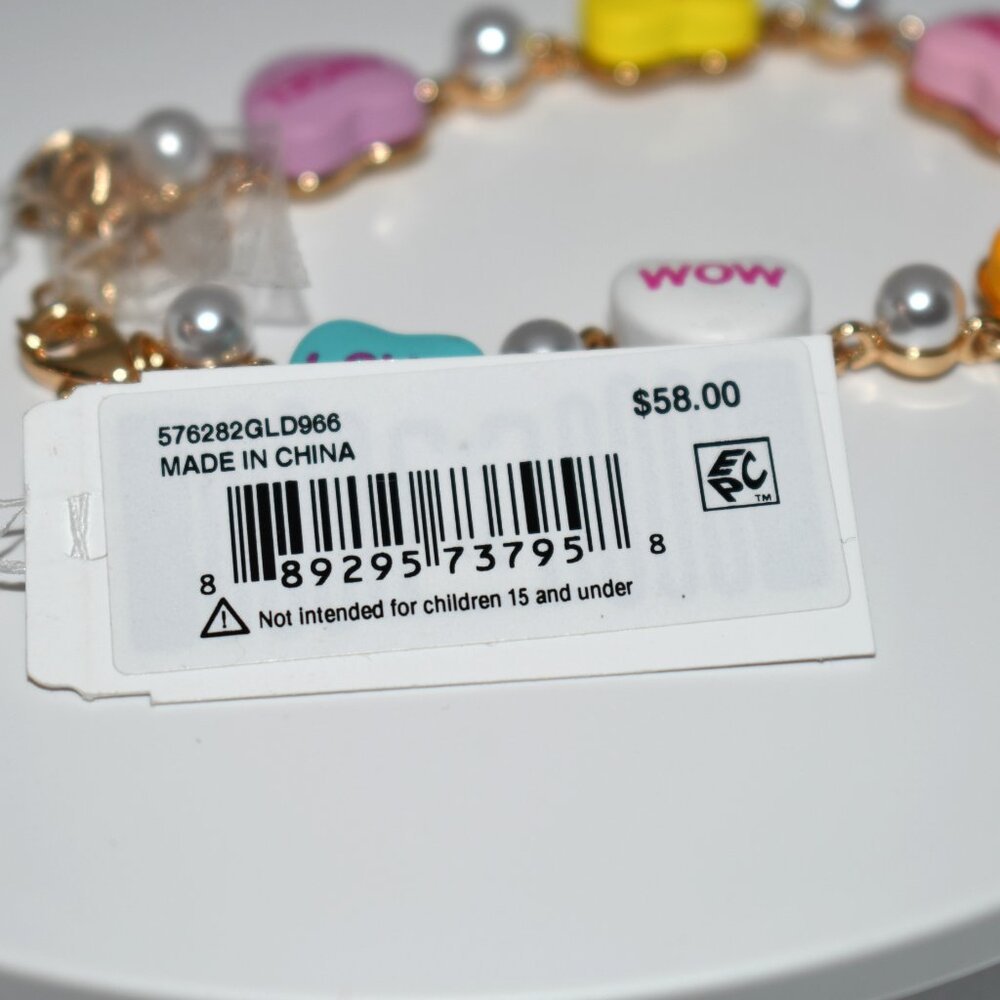 Betsey Johnson Sweetheart Strand Line Bracelet #576282GLD966 NWT - Picture 4 of 4